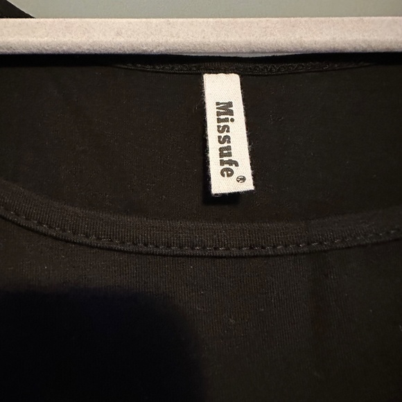 Missufe Black Ruched Fitted Dress Size M - Picture 3 of 4